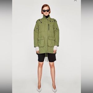 Zara Parka With Metal Trims